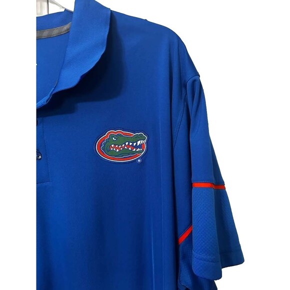 Nike Dri-Fit Florida UF Gators Polo Shirt Mens 3XL Blue Short Sleeves Plus Size - Picture 2 of 5